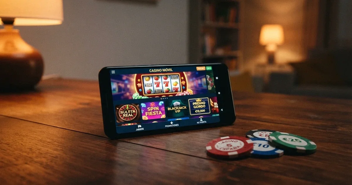 Comparativa de bonos de casino sin depósito en una pantalla con interfaz de casino online y fichas de regalo