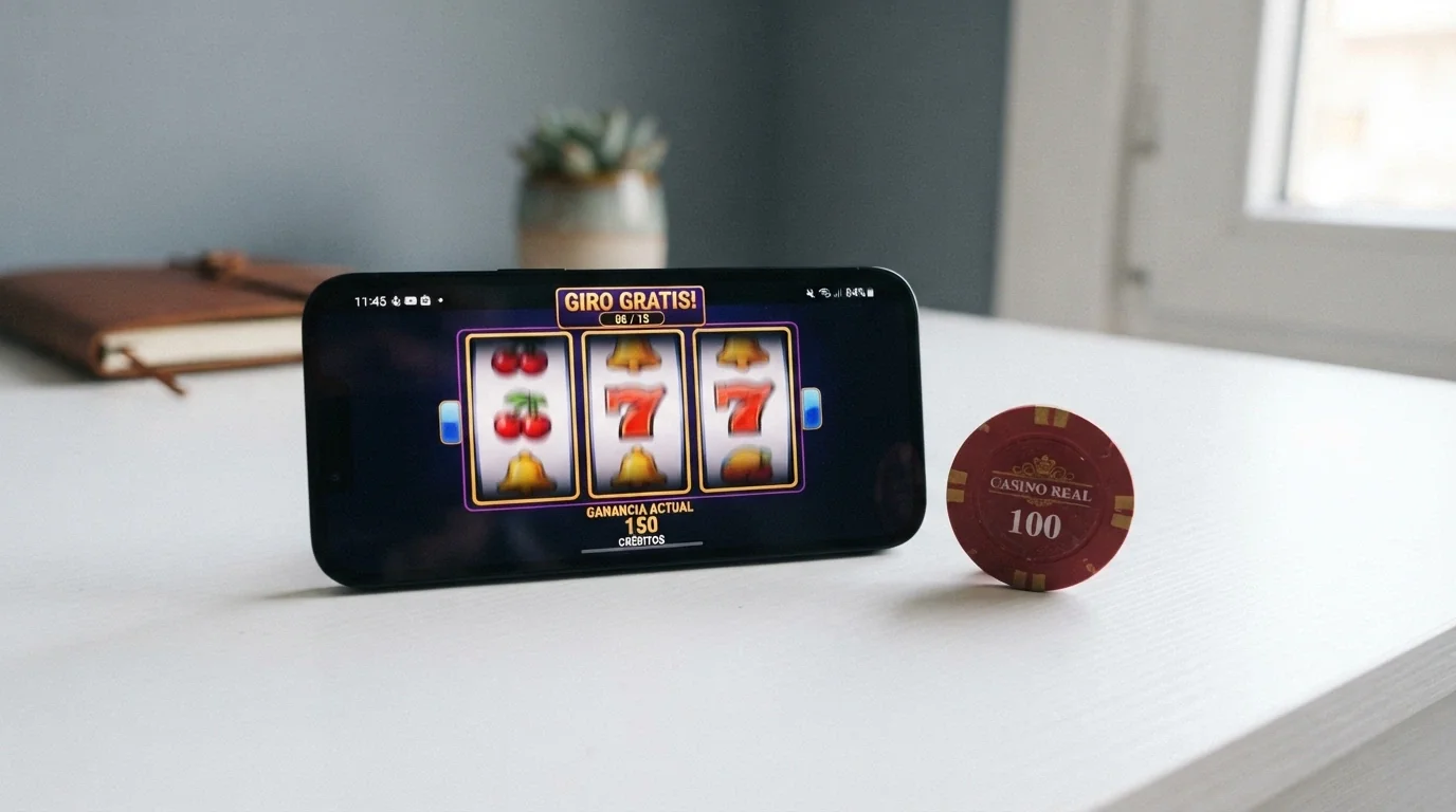 Interfaz de un casino online con el contador de tiradas gratis activo en una tragaperras