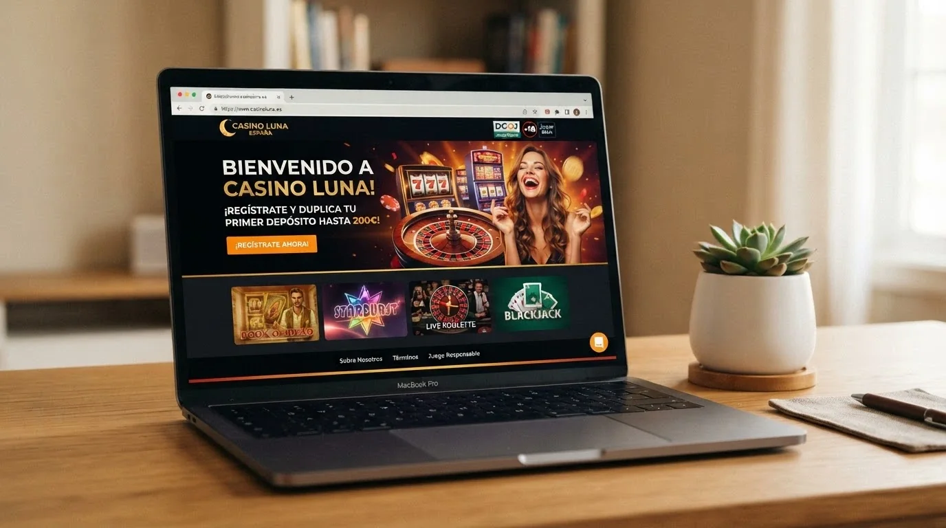 Pie de página de un casino online español mostrando el sello de la DGOJ, el número de licencia y el dominio .es