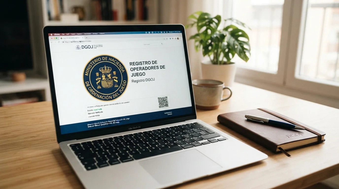 Sello oficial de la Dirección General de Ordenación del Juego sobre el dominio .es de un casino autorizado