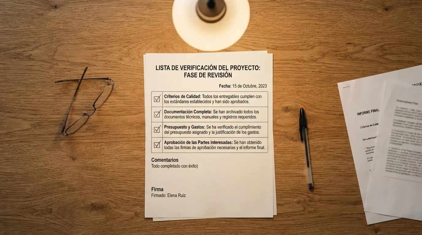 Lista de verificación con criterios de evaluación — licencia, bono, rollover, protección al jugador — sobre documentos de casino