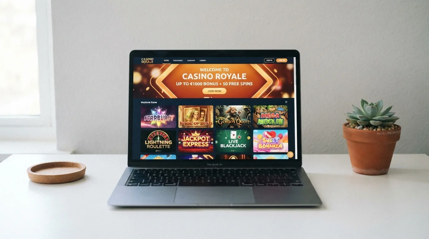 Fachada digital de un nuevo casino online español con oferta de bono sin depósito