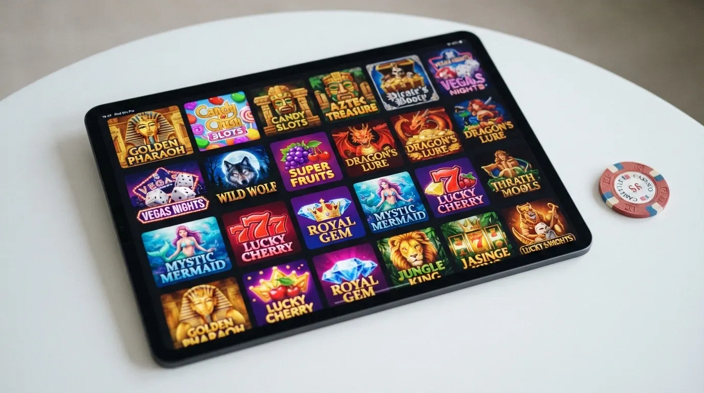 Una cuadrícula de carátulas de slots de CasinoBarcelona.es con títulos de Pragmatic Play, Playtech y NetEnt visibles